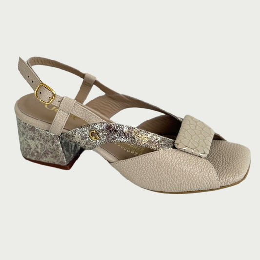 Sandalia en cuero nude x folia Ref: 243XPCA
