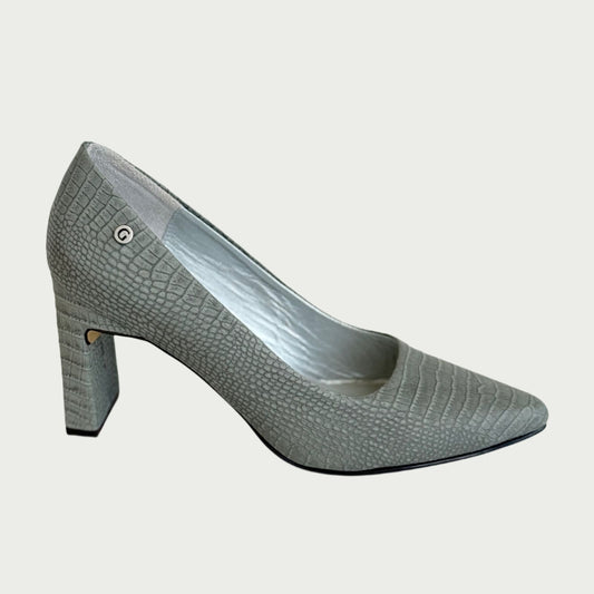 Zapatos en cuero stilettos gris niebla Ref: 4750MPGR