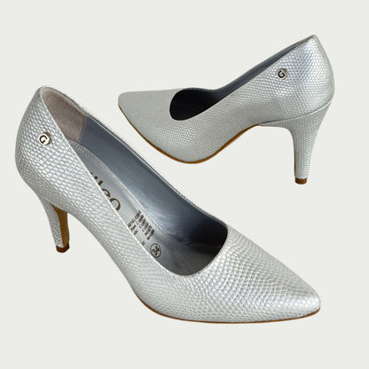 Stilettos en cuero plateado Ref: 3400NYP