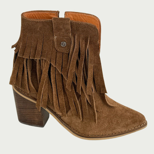 Botas en cuero gamuzado miel Ref: 1666NGM