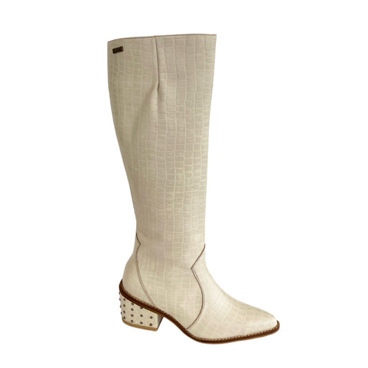 Botas en cuero beige x taches Ref: 6168NH6