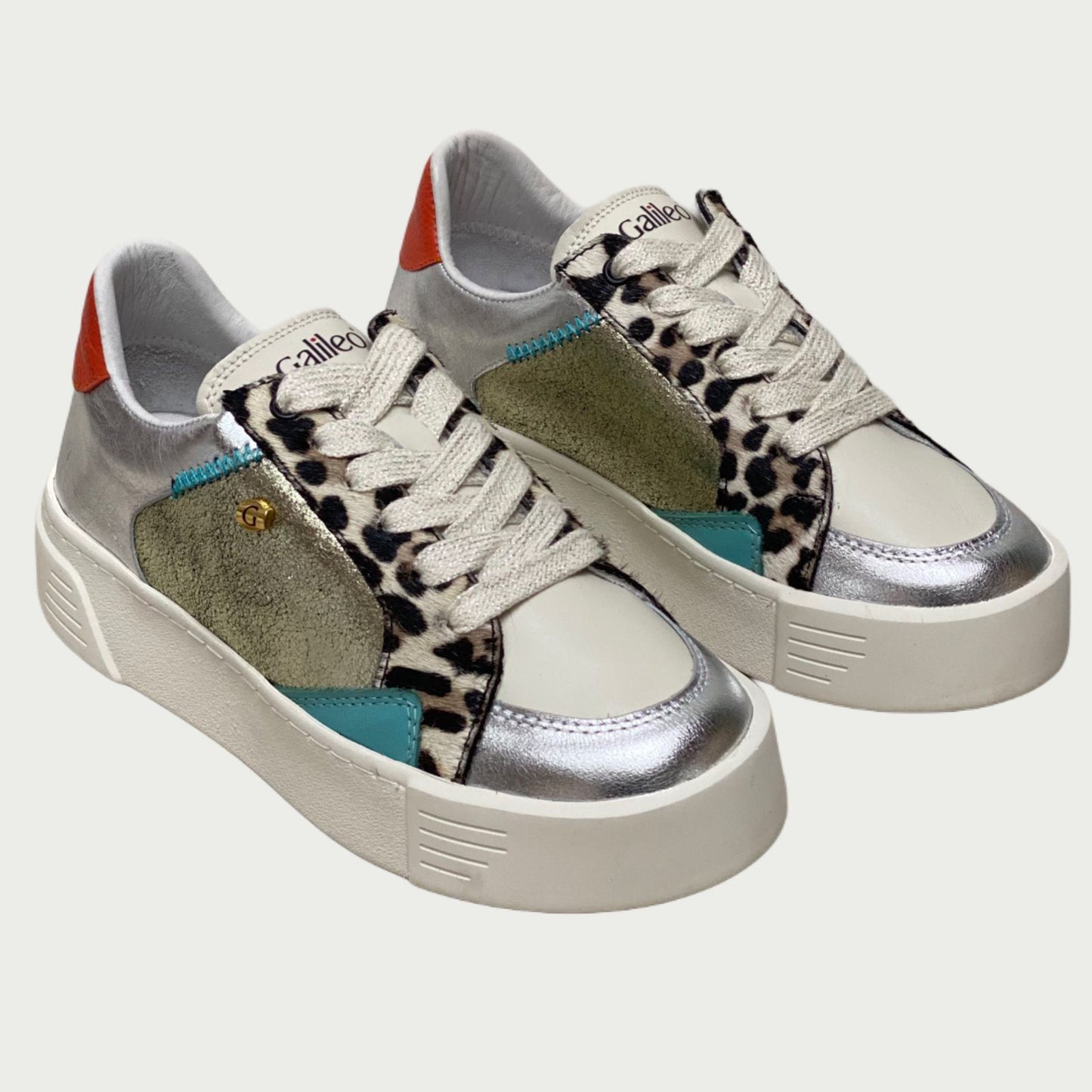Tennis en cuero animal print x multicolor Ref: LUNAMPLA4