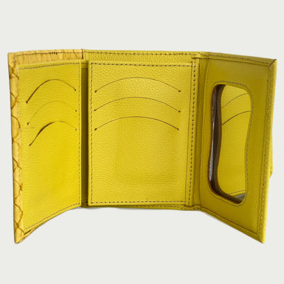 Billetera en cuero amarillo con espejo Ref: KARONPXX