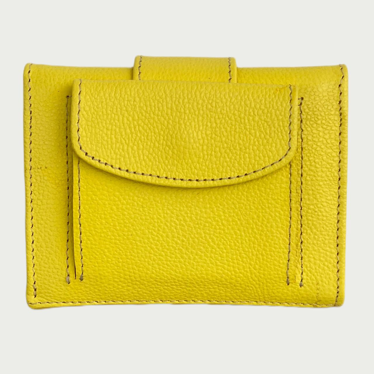 Billetera en cuero amarillo con espejo Ref: KARONPXX