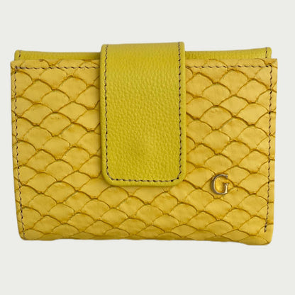 Billetera en cuero amarillo con espejo Ref: KARONPXX