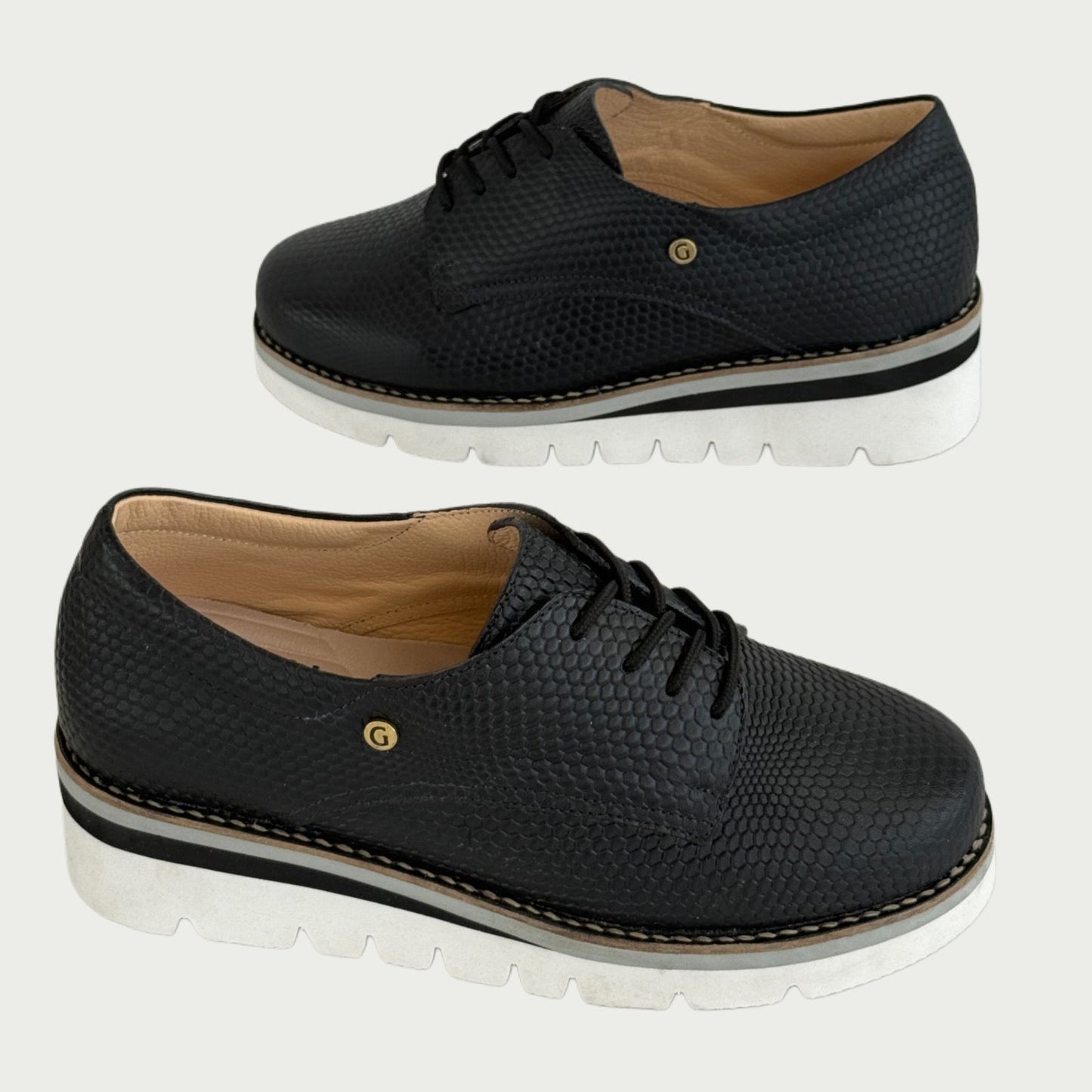 Bolichero en cuero negro Ref: 1203XPNG6