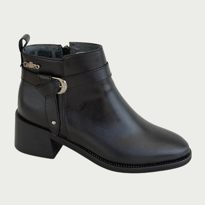 Botines en cuero negro Ref: 6482