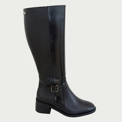Botas en cuero negro Ref: 6510