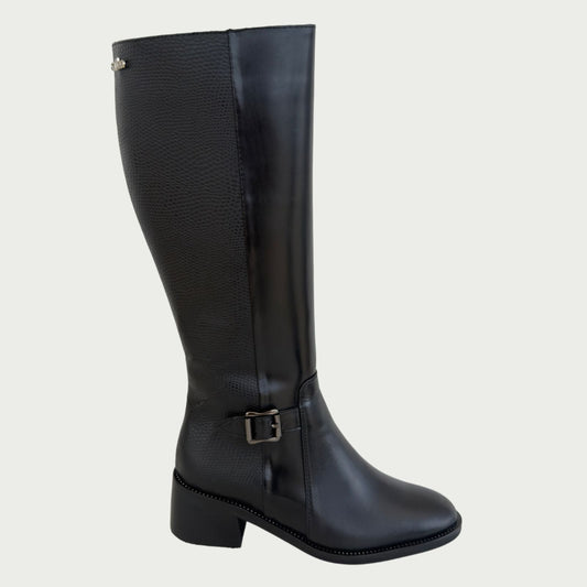 Botas en cuero negro Ref: 6510