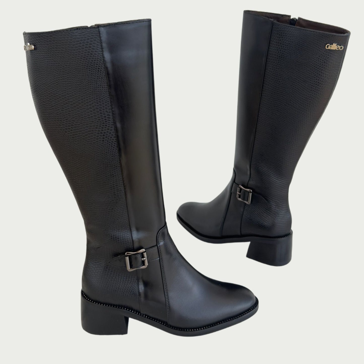 Botas en cuero negro Ref: 6510