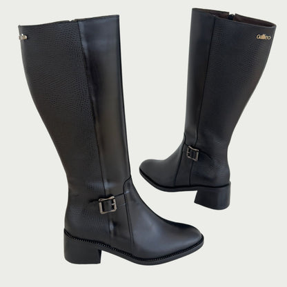 Botas en cuero negro Ref: 6510