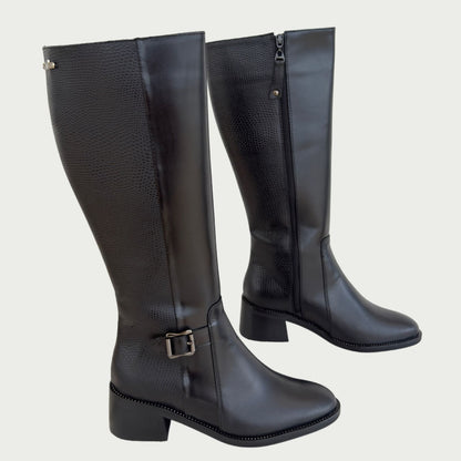 Botas en cuero negro Ref: 6510
