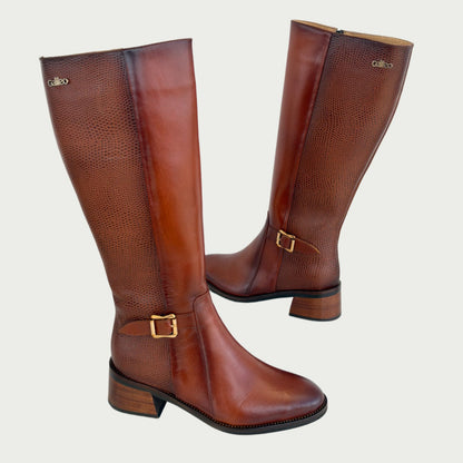 Botas en cuero miel Ref: 6510