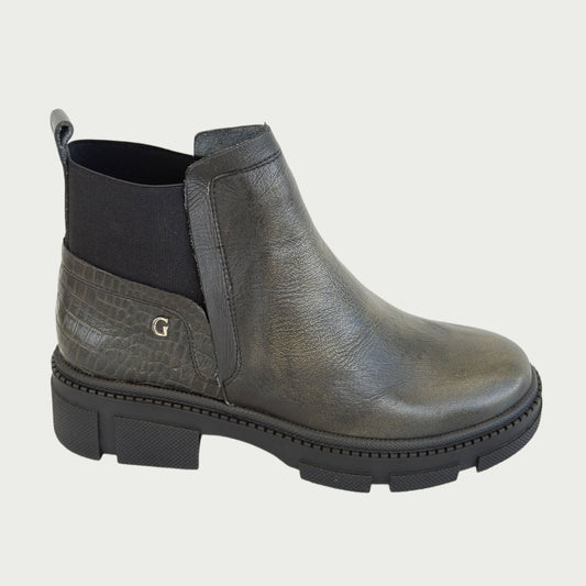 Botines en cuero verde x babilla Ref: 1579