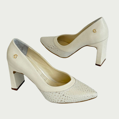 Zapatos en cuero beige Ref: 5756WPDU