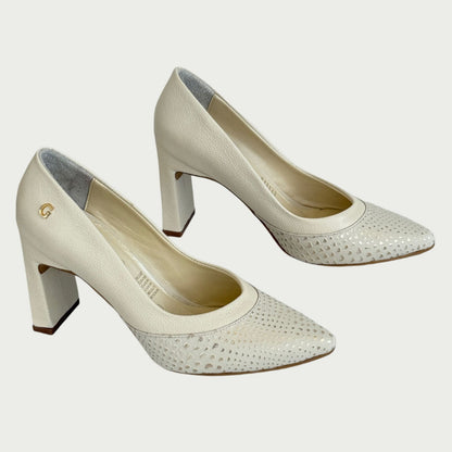 Zapatos en cuero beige Ref: 5756WPDU