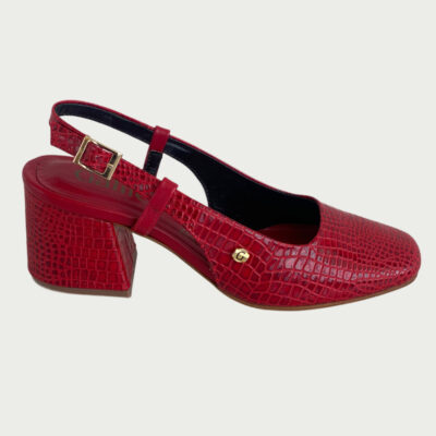 Zapato cuero yacare rojo Rf 5573MPRO