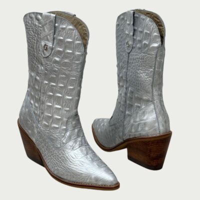 Botas cuero yakare plata Rf 1693 - Imagen 3