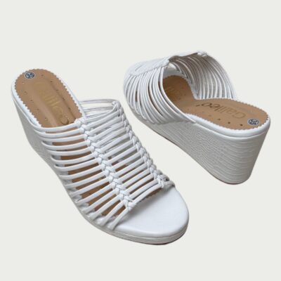 Sandalias cuero blanco Rf 9684 - Imagen 3