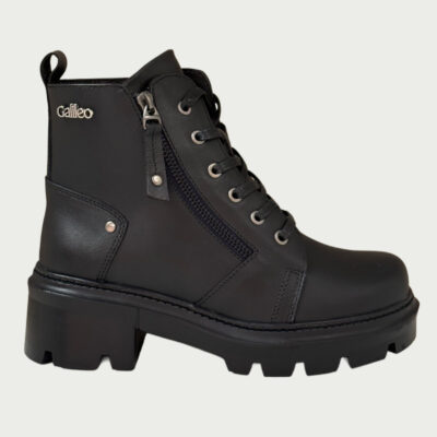 Botines cuero negro Rf 6314