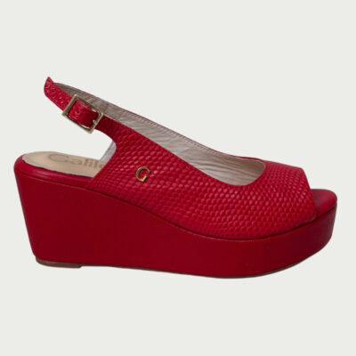 Sandalias cuero rojo Rf 2232