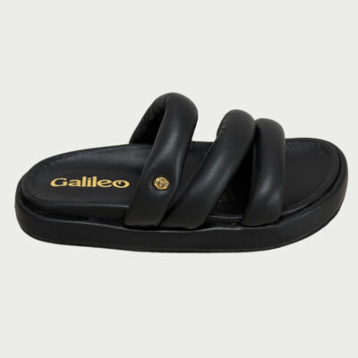 Sandalias cuero negro Rf 2022