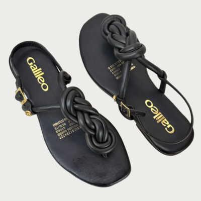 Sandalias cuero negro Rf 8001 - Imagen 3