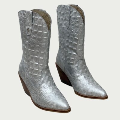 Botas cuero yakare plata Rf 1693 - Imagen 2