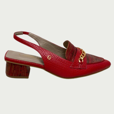 Zapato cuero rojo Rf 770