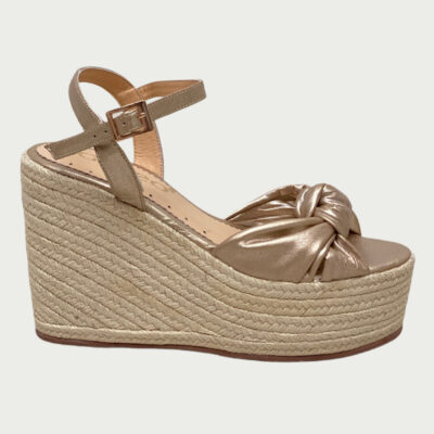 Sandalias cuero dorado Rf 9645