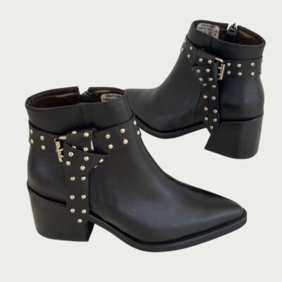 Botines en cuero negros Ref: 6415MPNG4 - Imagen 3