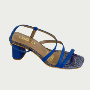 Sandalia en cuero x folia azul rey Ref: 1719NZ9