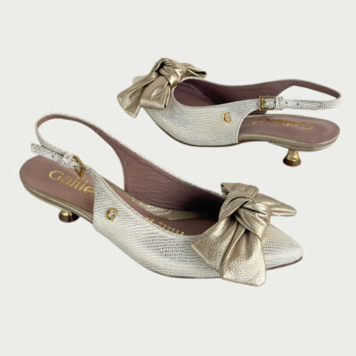 Zapatos en cuero beige x oro Ref: 6229NPTA34 - Imagen 2